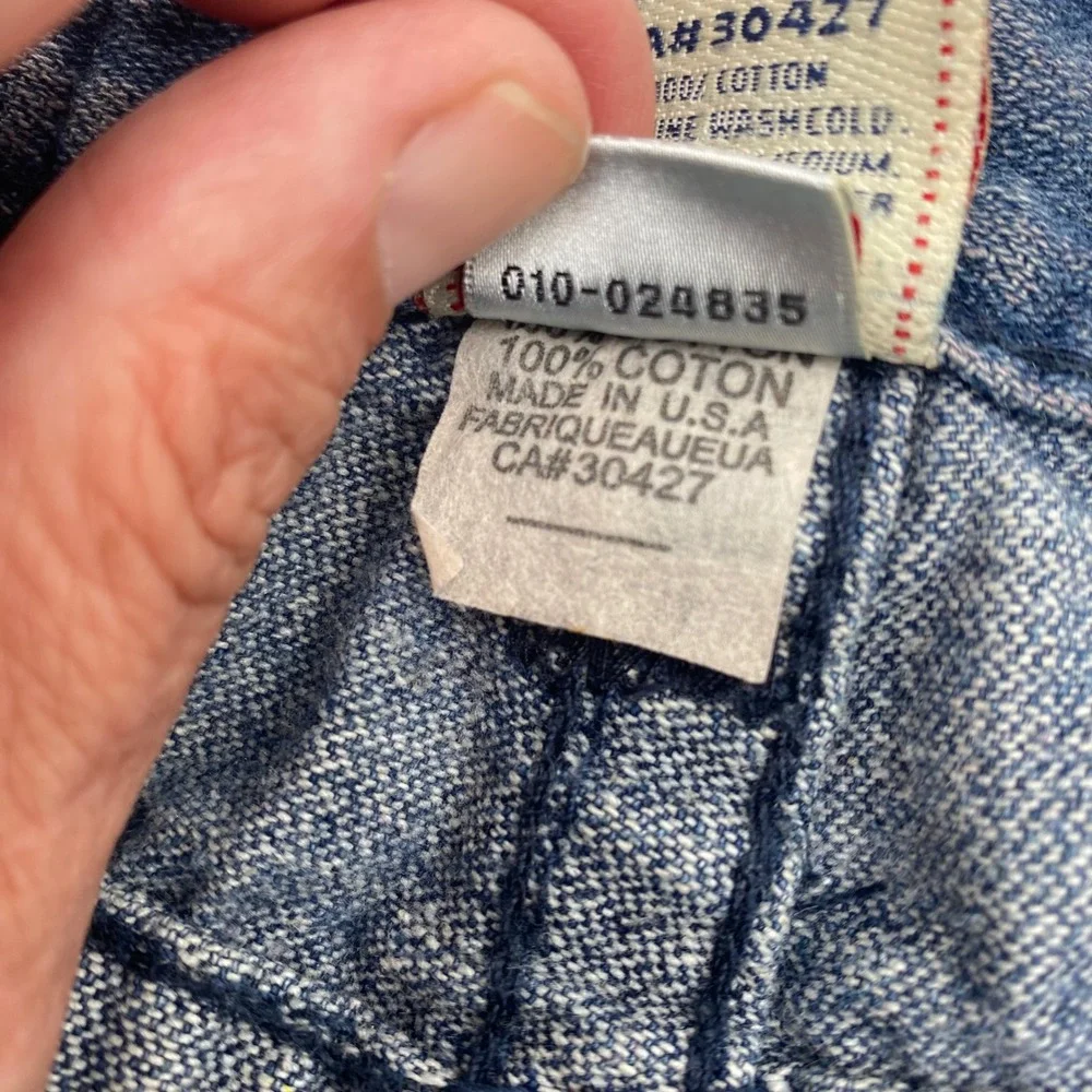 True Religion Joey Super T Jeans Mens 38x32 Blue Baggy Relaxed Made USA Vintage